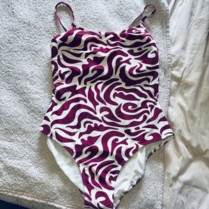 Purple Swirl One-Piece Swimsuit New